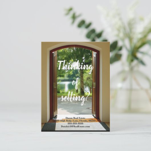 Carte Postale Expéditeur de Référence Immobilière – Vendre Plus  (Debout devant)