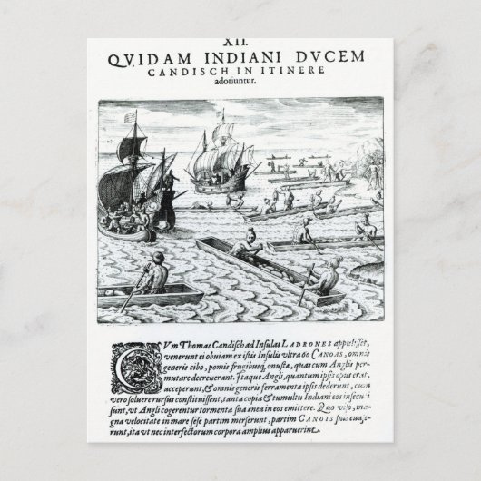 Carte Postale Expédition de Thomas Cavendish (Devant)