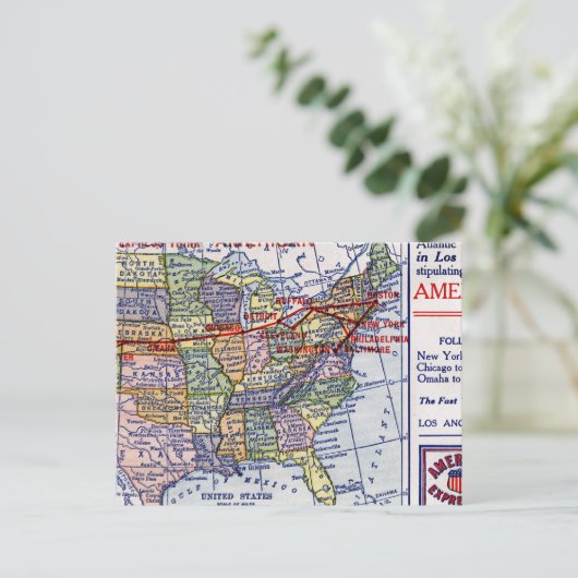 CARTE POSTALE EXPÉDITION D'EXPRESS AMÉRICAINS (Debout devant)