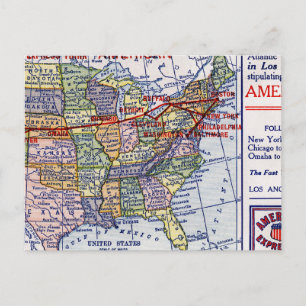 CARTE POSTALE EXPÉDITION D'EXPRESS AMÉRICAINS