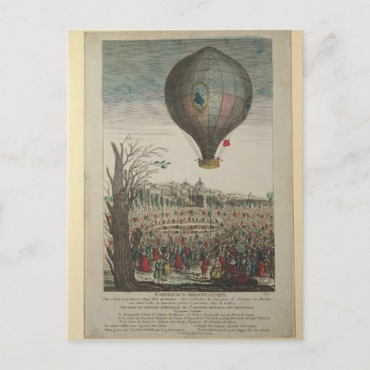 Carte Postale Expérience de ballon à air chaud (Devant)