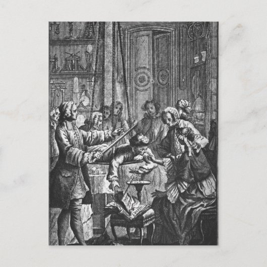 Carte Postale Expérience électrique faite sur un homme (Devant)