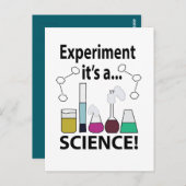 Carte Postale Expérience scientifique C'est une science (Devant / Derrière)