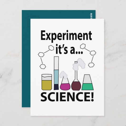 Carte Postale Expérience scientifique C'est une science (Devant / Derrière)
