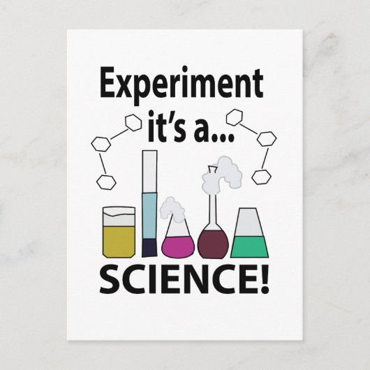 Carte Postale Expérience scientifique C'est une science (Devant)