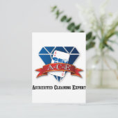 Carte Postale Expert de nettoyage accrédité (Debout devant)