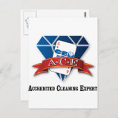 Carte Postale Expert de nettoyage accrédité (Devant / Derrière)
