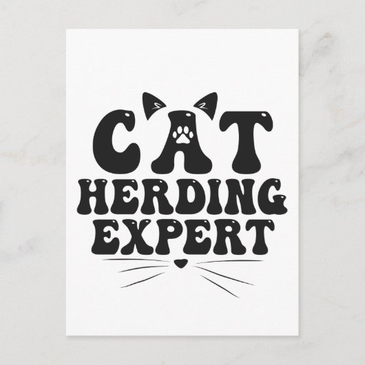 Carte Postale Expert drôle de dressage de chats humoristique Ama (Devant)