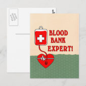CARTE POSTALE EXPERT EN BANQUE SANGUINE (Devant / Derrière)