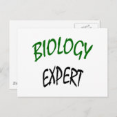 Carte Postale Expert en biologie (Devant / Derrière)