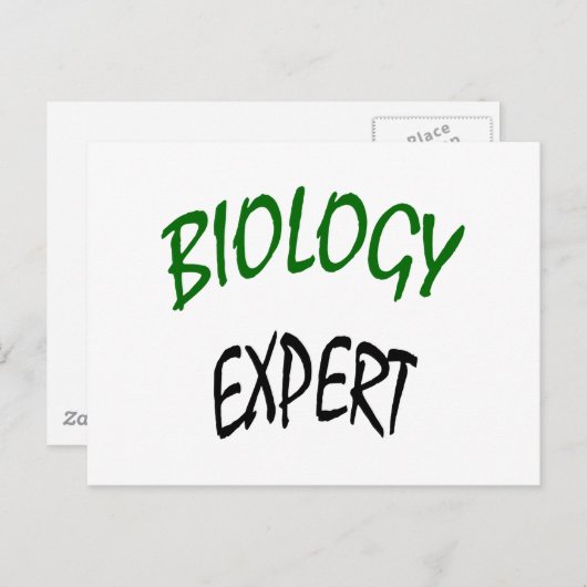 Carte Postale Expert en biologie (Devant / Derrière)