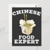 Carte Postale Expert en cuisine chinoise Amateur de nouilles asi (Devant / Derrière)