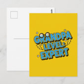 Carte Postale expert niveau papy (style cartoon) (Devant / Derrière)