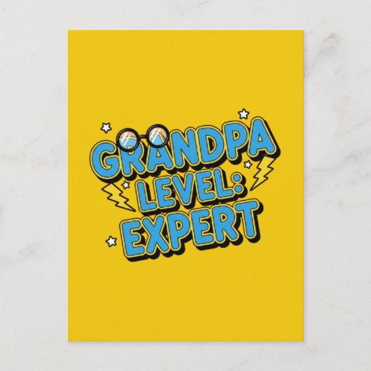 Carte Postale expert niveau papy (style cartoon) (Devant)