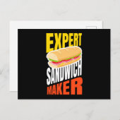 Carte Postale Expert Sandwich Maker Fast Food (Devant / Derrière)