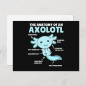Carte Postale Explication Axolotl Anatomie D'Un Axolotl (Devant / Derrière)