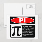 Carte Postale Explication Pi (Devant / Derrière)