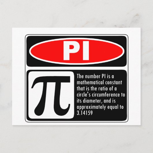Carte Postale Explication Pi (Devant)