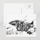 Carte Postale Exploitation spatiale (Devant / Derrière)