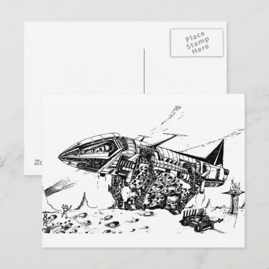 Carte Postale Exploitation spatiale (Devant / Derrière)
