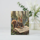 Carte Postale Explorateur Écureuil Mignon (Debout devant)