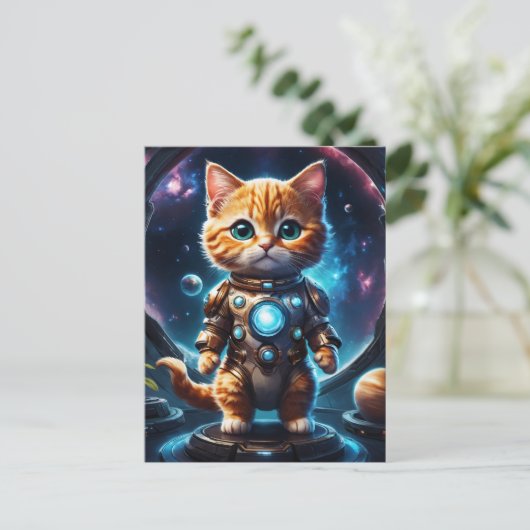 Carte Postale Explorateur intergalactique : Ginger Astronaut Kit (Debout devant)