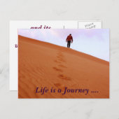 Carte Postale Exploration, La vie est un voyage .... (Devant / Derrière)