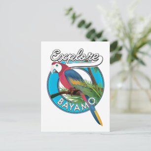 Carte postale Explore Hawaii retro logo