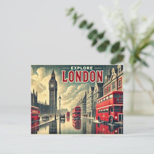 Carte Postale "Explore Londres" (Debout devant)