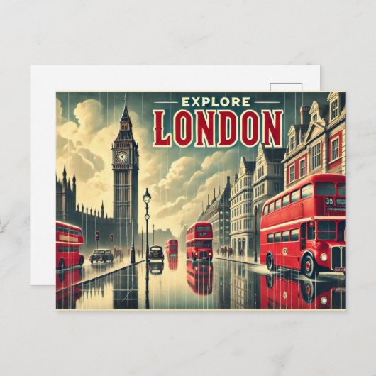 Carte Postale "Explore Londres" (Devant / Derrière)