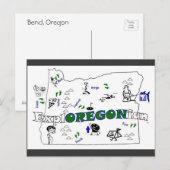 Carte Postale ExplOREGONian ajoutez votre ville ! Aimez-le :) (Devant / Derrière)