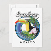 Carte Postale explorer cabo san lucas mexique patch de voyage (Devant / Derrière)