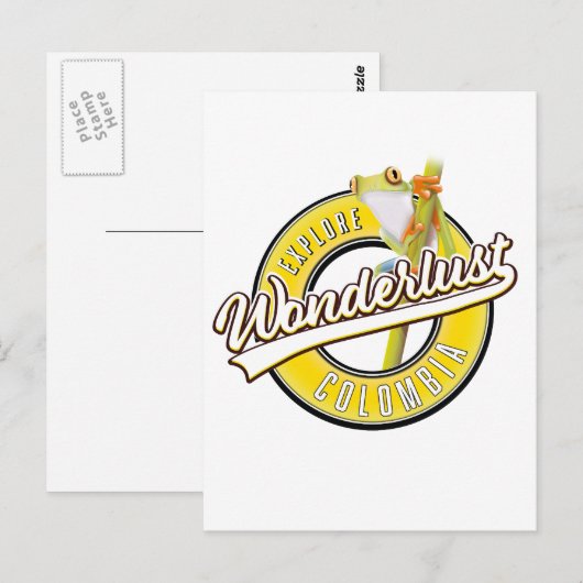 Carte Postale explorer Colombie envie de voyager (Devant / Derrière)