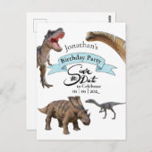 Carte Postale Explorer le Monde du Dinosaure Jurassique (Devant / Derrière)