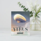 Carte Postale Explorer Vénus en dirigeable (Debout devant)