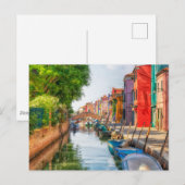 Carte Postale Explorez le charme vibrant de Burano (Devant / Derrière)