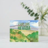 Carte Postale Explorez le désert du Nevada Paysage de Purple Mou (Debout devant)