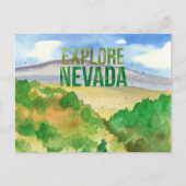 Carte Postale Explorez le désert du Nevada Paysage de Purple Mou (Devant)