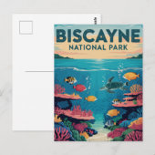 Carte Postale Explorez le parc national Biscayne Floride Waters (Devant / Derrière)