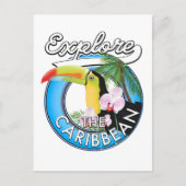 Carte Postale Explorez le patch de voyage des Caraïbes. (Devant)