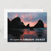 Carte Postale Explorez Oregon Coast Sunrise Harris Beach (Devant / Derrière)