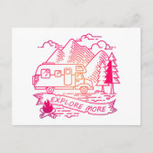 Carte Postale Explorez Plus Camper Rose Van Mountain Nature Love (Devant)