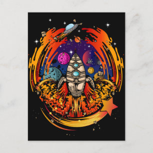 Carte Postale Exploser le vaisseau spatial