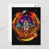 Carte Postale Exploser le vaisseau spatial (Devant / Derrière)