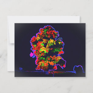 Carte Postale Explosion d'arbre néon
