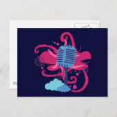 Carte Postale Explosion d'art microphone (Devant / Derrière)