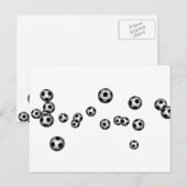 Carte Postale Explosion de balle de football (Devant / Derrière)