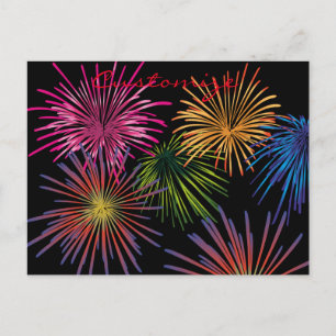 Carte Postale Explosion de feux d'artifice Thunder_Cove