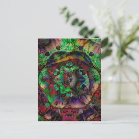 Carte Postale Explosion de fleurs jolies abstraite (Debout devant)