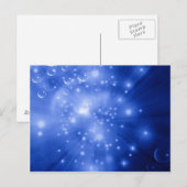 Carte Postale Explosion de Galaxie Bleu Cobalt (Devant / Derrière)